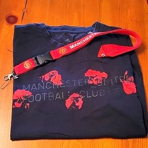 Adidas Manchester United Short Sleeved Tshirt & Lanyard